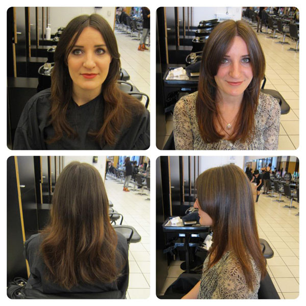 Left: before, Right: after