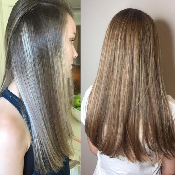 Left: before, Right: after